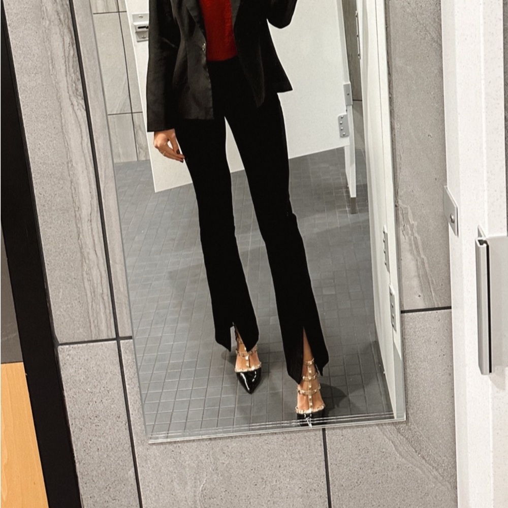 ZARA black pants with slit